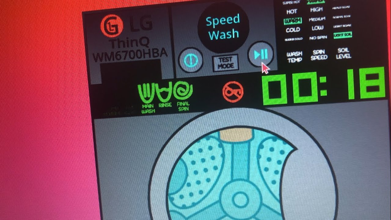 LG ThinQ WM6700HBA Washer (Scratch Project) Testing #1