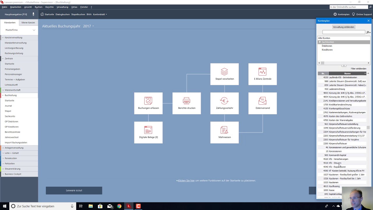 Lexware Buchhalter  Ansicht Kontenplan