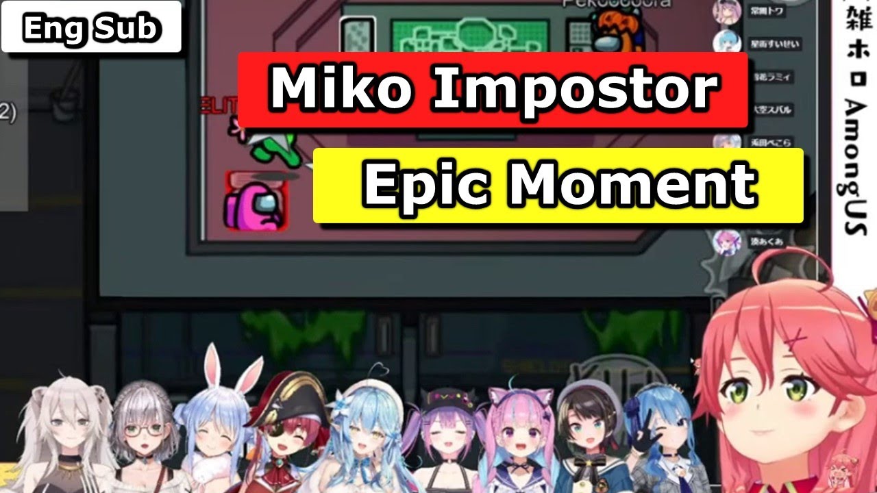 Sakura Miko Epic Fail Impostor Moment 【AmongUs】 【Hololive】