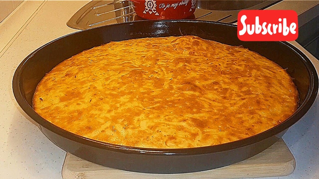 Brza pita od rendanog krompira. Mjera na šolje