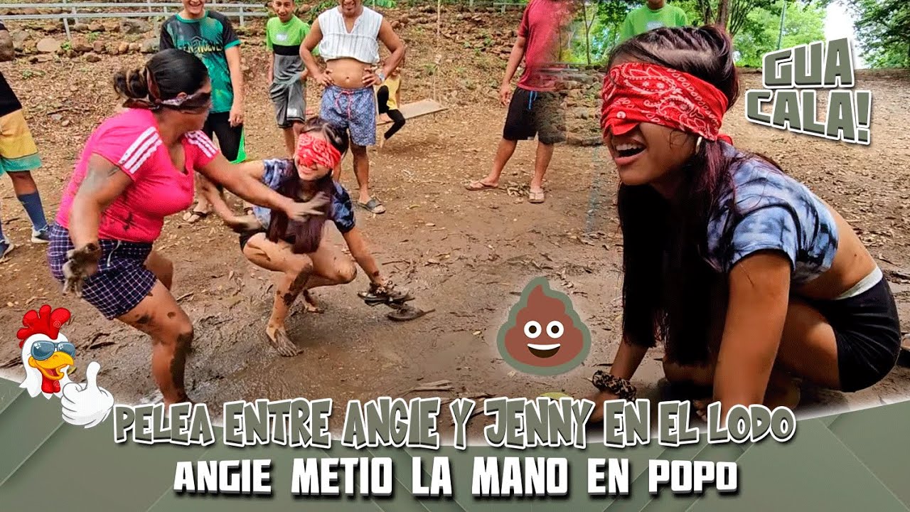 GUERRA DE LODO! Angie y Jenny se pelean por la ultima chancla. Angie se lleno de pupu 💩💩