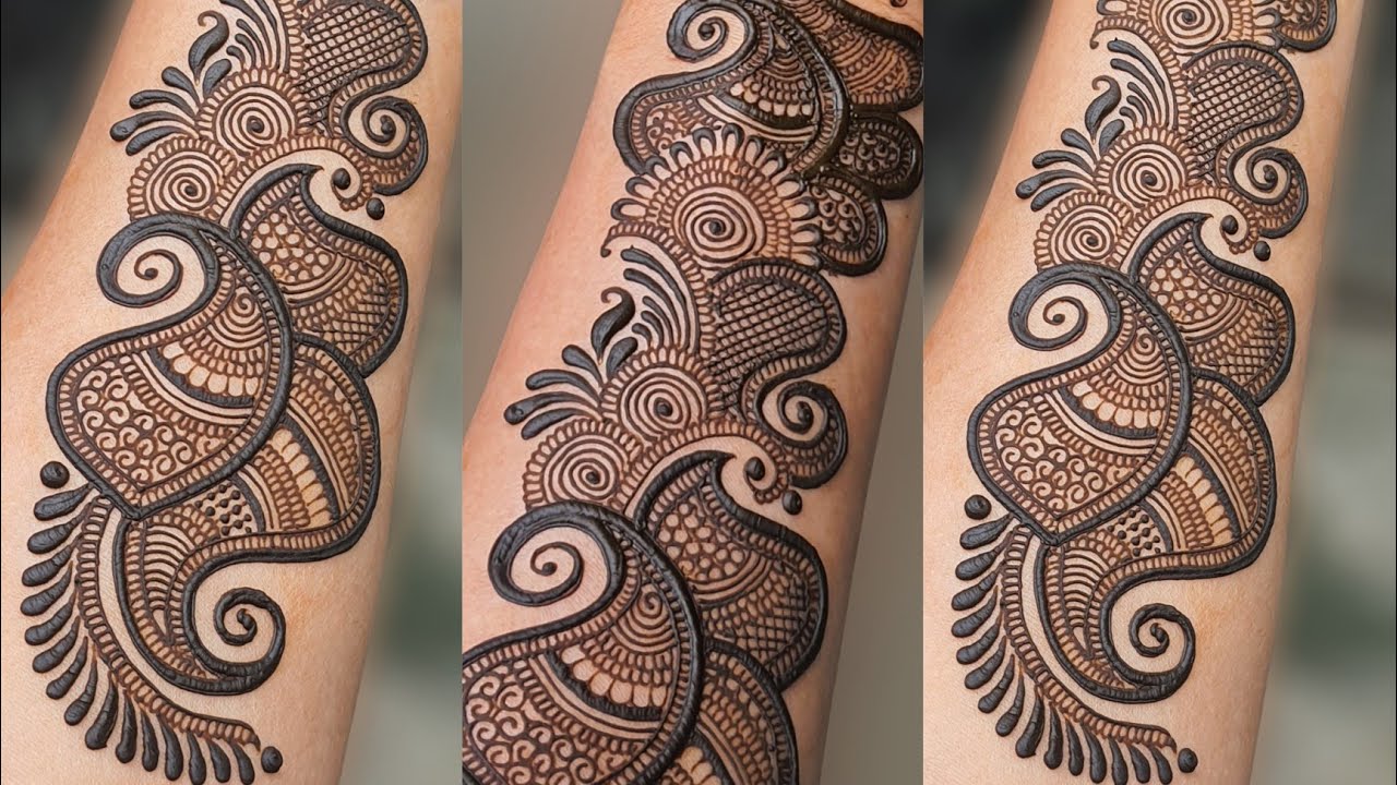 Mehndi Design  INDO ARABIC MEHNDI ll DESIGN SIMPLE STYLISH MHANDI ll EASY RAKHI mehandi DESIGN ll