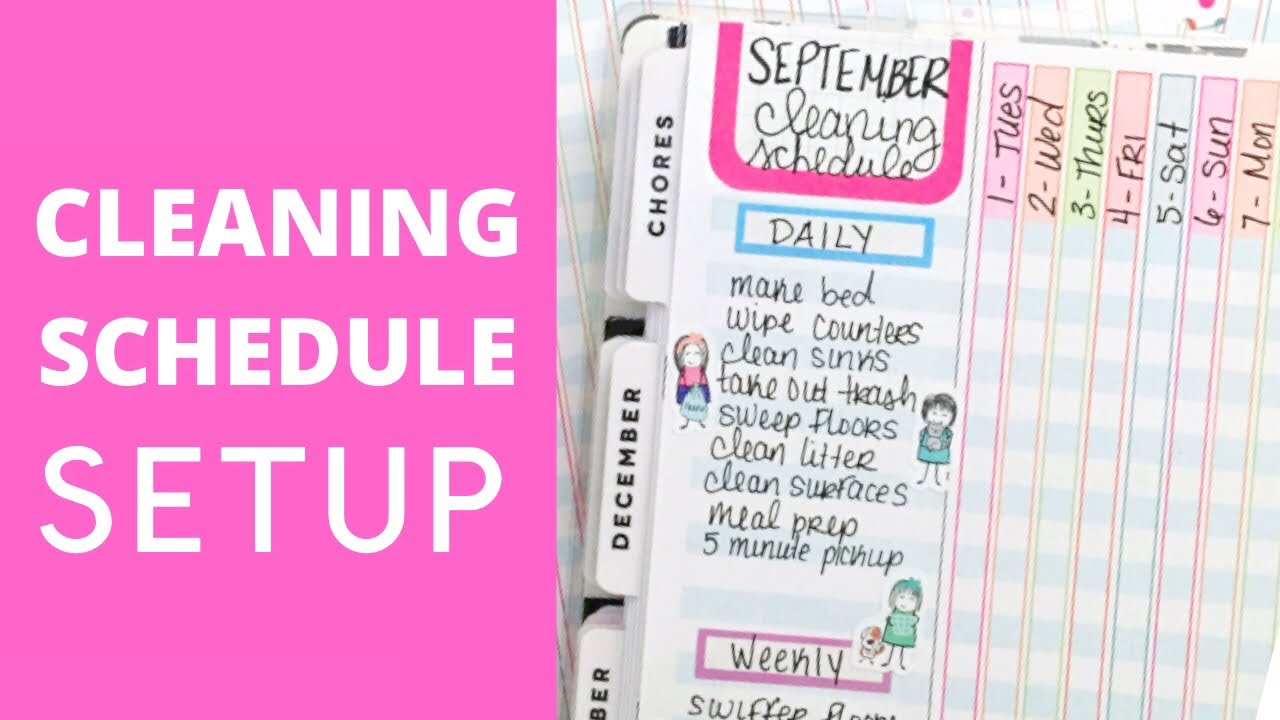 CLEANING SCHEDULE SETUP | Making A Chore List For My Planner | Classic Happy Planner