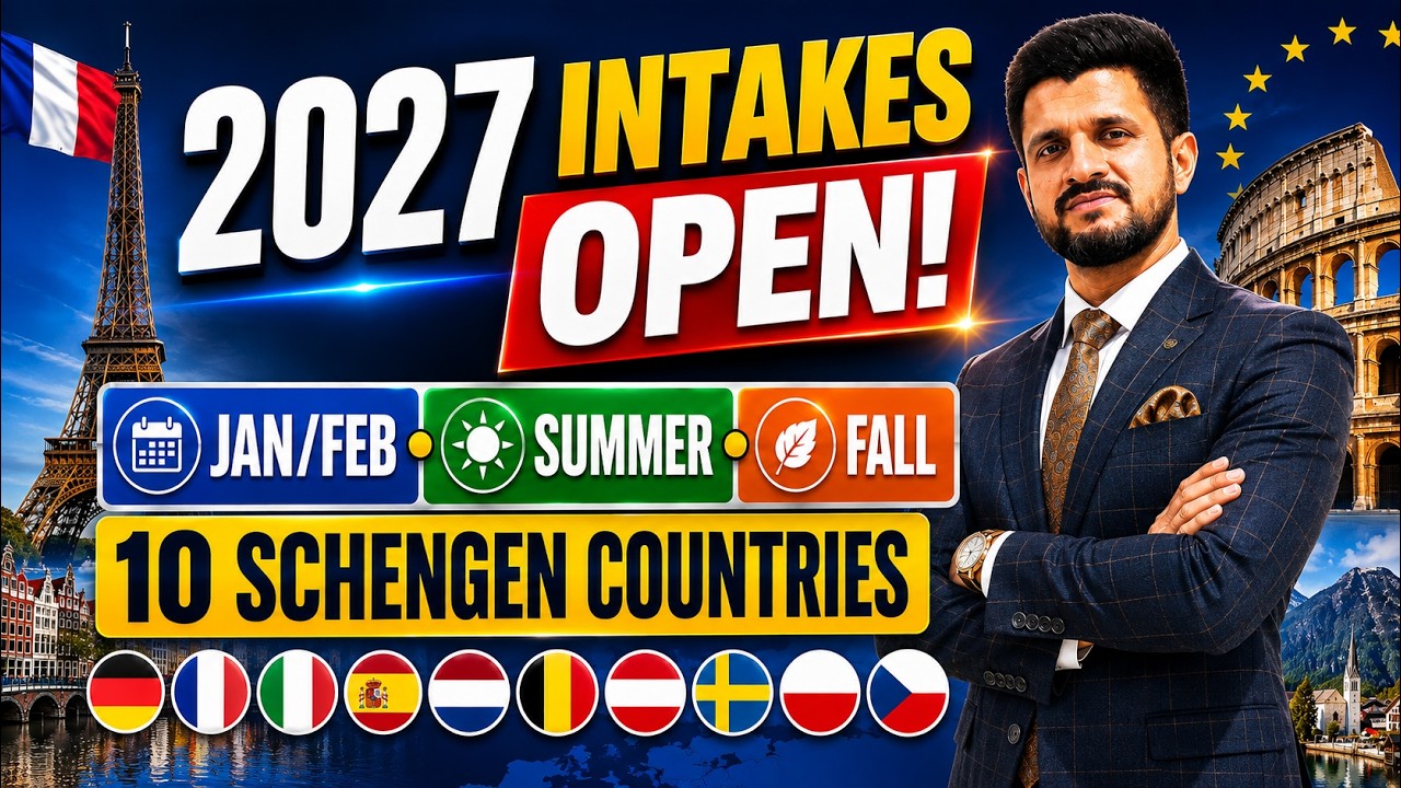 Study in Europe 2027 🇪🇺 | 10 Schengen Countries for January & February Intake 🚨 Apply Now