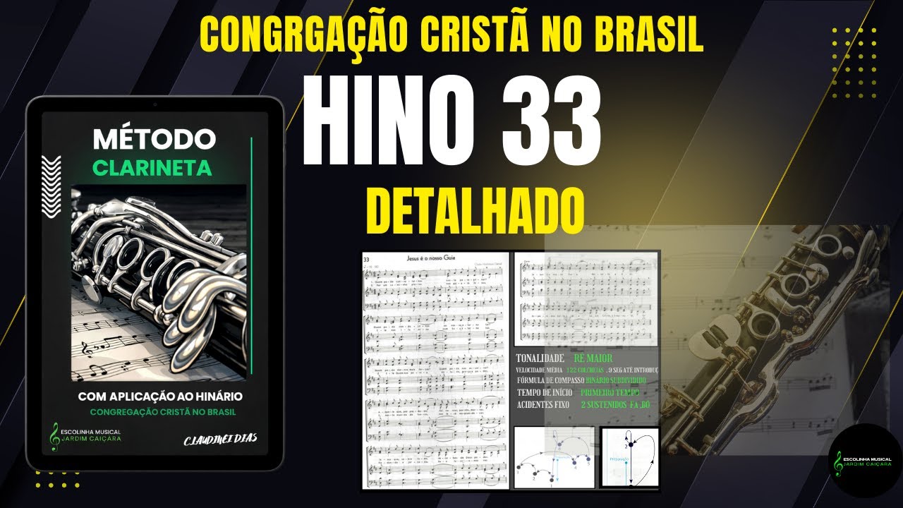 Hino 33 CCB - Detalhado, Parte da Página 40 do Método da Clarineta