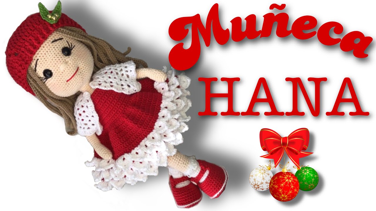 Muñeca HANA  Amigurumi  2/3 (SUBS🇺🇸🇧🇷) #muñecatejida #muñecacrochet #muñecanavideña