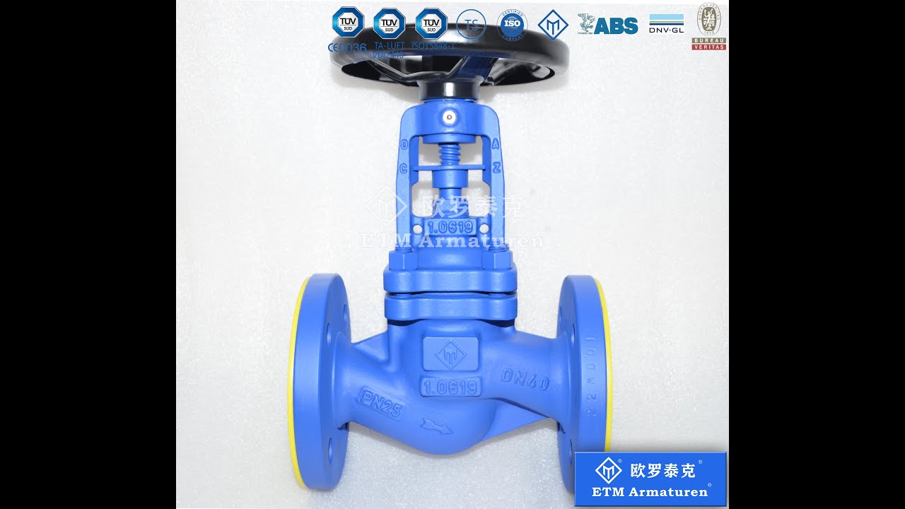ETM Armaturen PLUS Series Bellow Sealed Stop Valve Delivery to Europe.