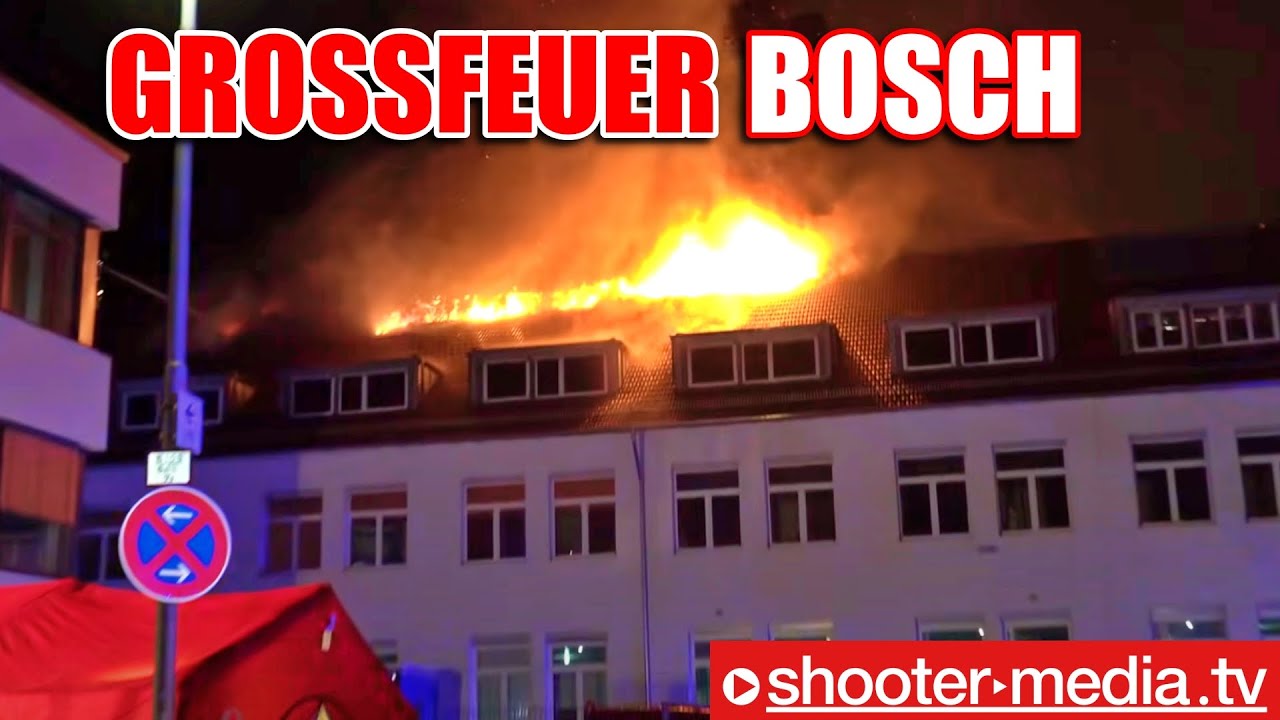 🔥🔥  MEGA GROSSEINSATZ -  BOSCH (Wernau) + FLUGHAFENFEUERWEHR 🔥🔥 |  Flammen + Werkfeuerwehr
