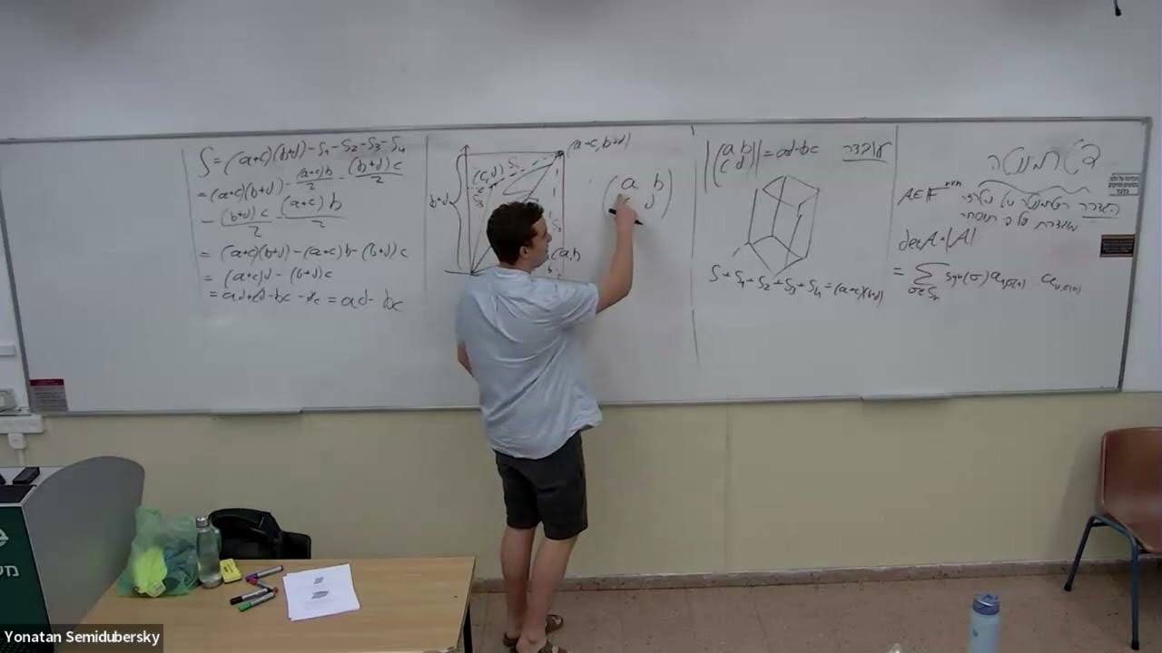 אלגברה לינארית 2 - תרגול 1 (דטרמיננטה, נוסחת לפלס לפי מינורים, החבורה הסימטרית)