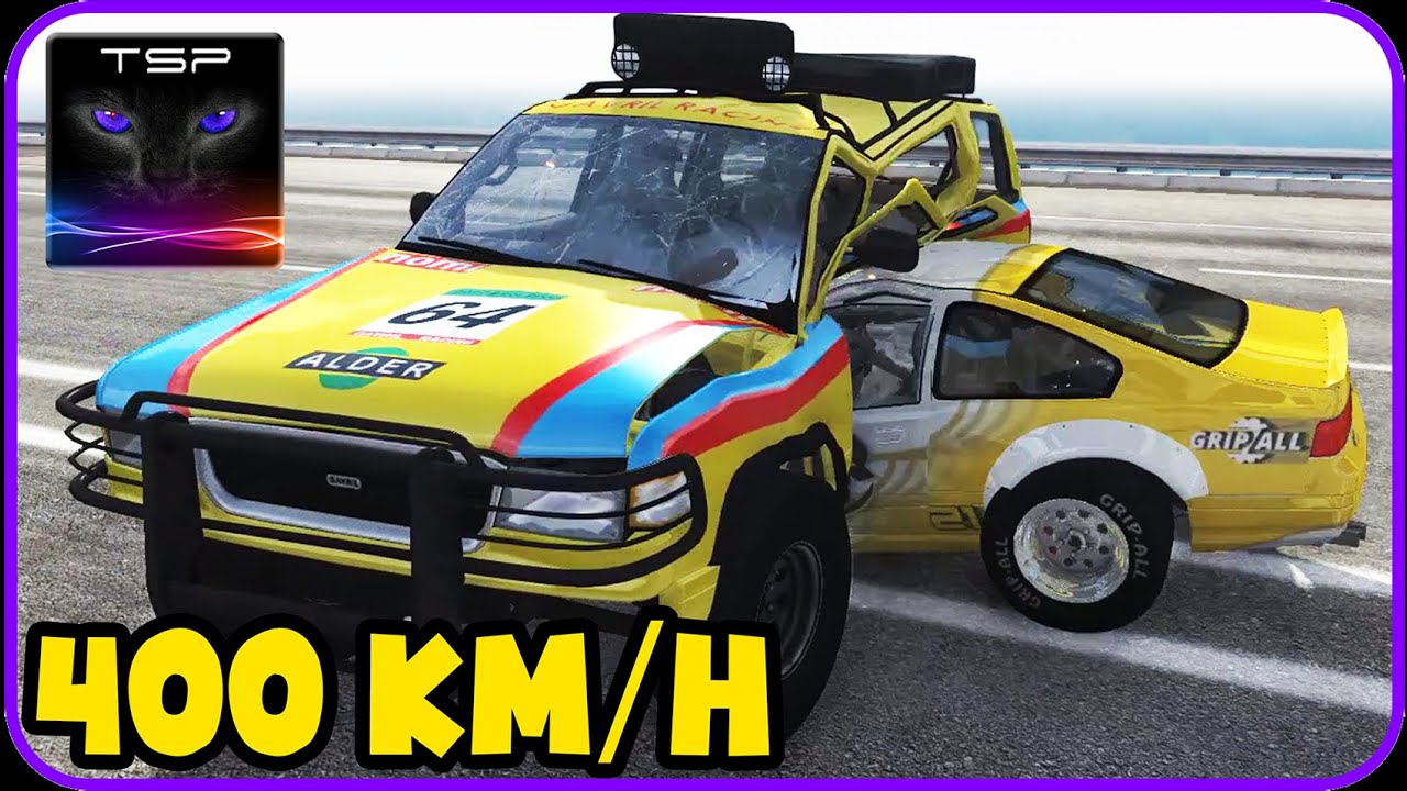 BeamNG drive - Ultimate 400km/h CRASH TESTING in Slow Motion