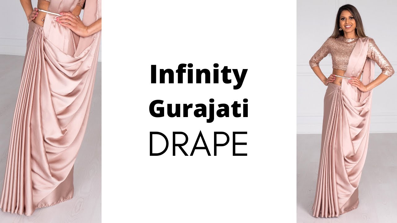 Gujarati Infinity Drape | How to wear Saree for Beginners | Easy Saree Draping Tutorial