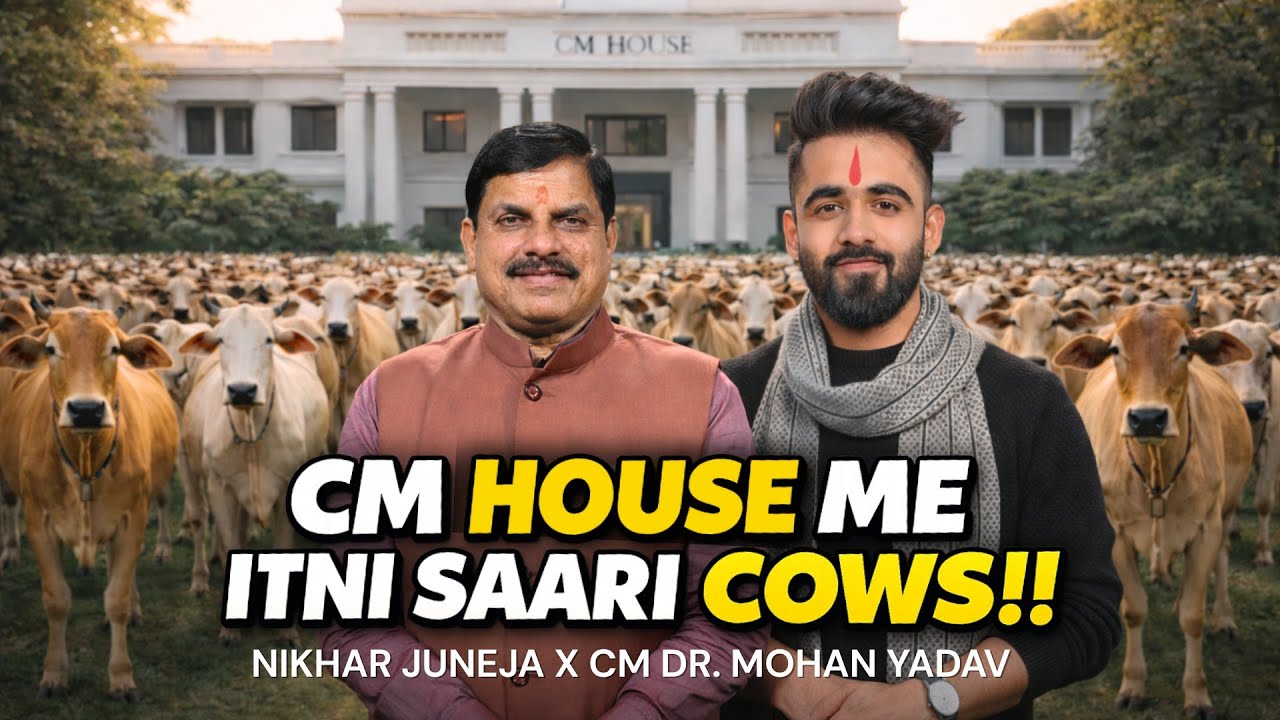मुख्यमंत्री निवास में गौशाला | Meeting CM Dr. Mohan Yadav With His Cows and Pets | Nikhar Juneja