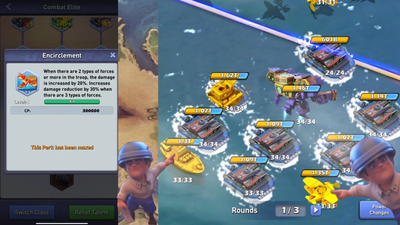 TOPWAR: Up which VALUES for Damage Increase / Decrease, should we STOP USING the ENCIRCLEMENT UNITS