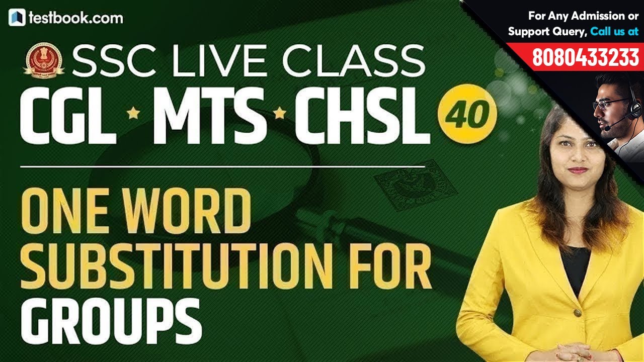 SSC Live Classes Day 40 | One Word Substitution for Groups | English Vocabulary for SSC CGL & CHSL