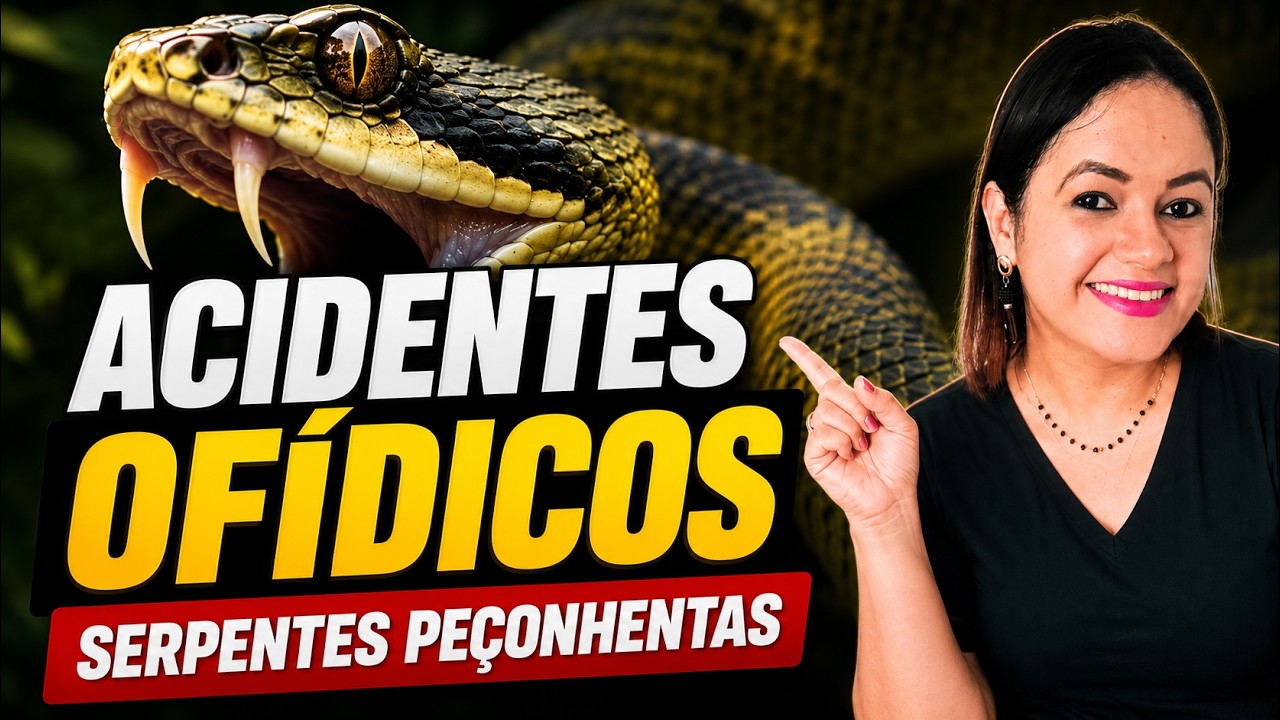 Acidentes por animais peçonhentos: ACIDENTES OFÍDICOS (Aula completa) - CAIU NO CONCURSO