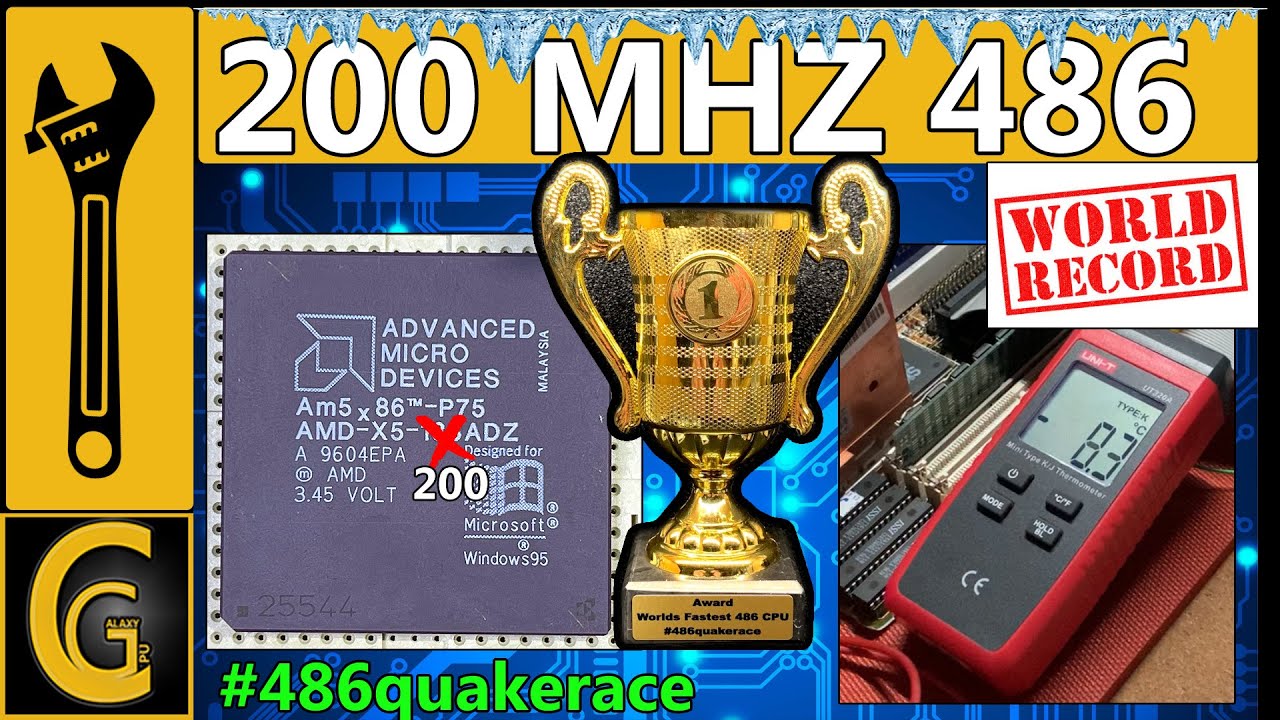 AMD X5-133 OC to 200 MHz & Peltier Cooling / DOS & Windows 98 Benchmarks 3DFX / Worlds Fastest 486