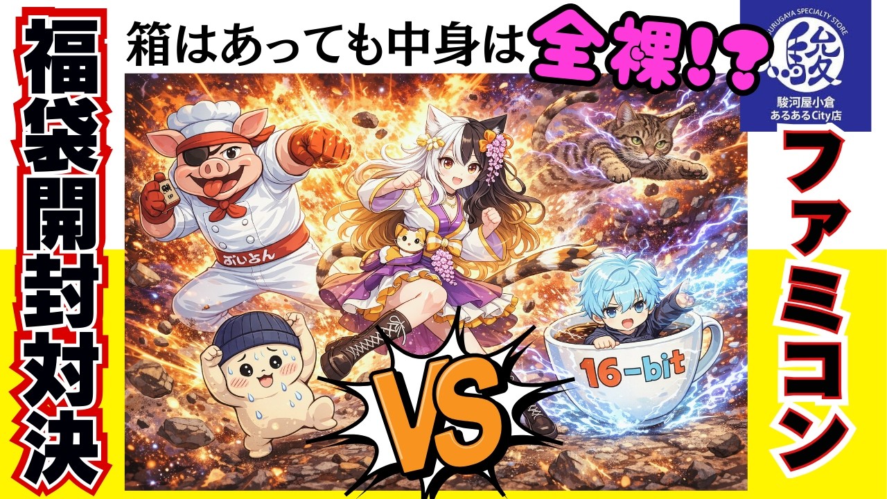 【駿河屋あるあるCity店】9,000円ファミコン福袋開封対決【負けたら罰ゲーム】