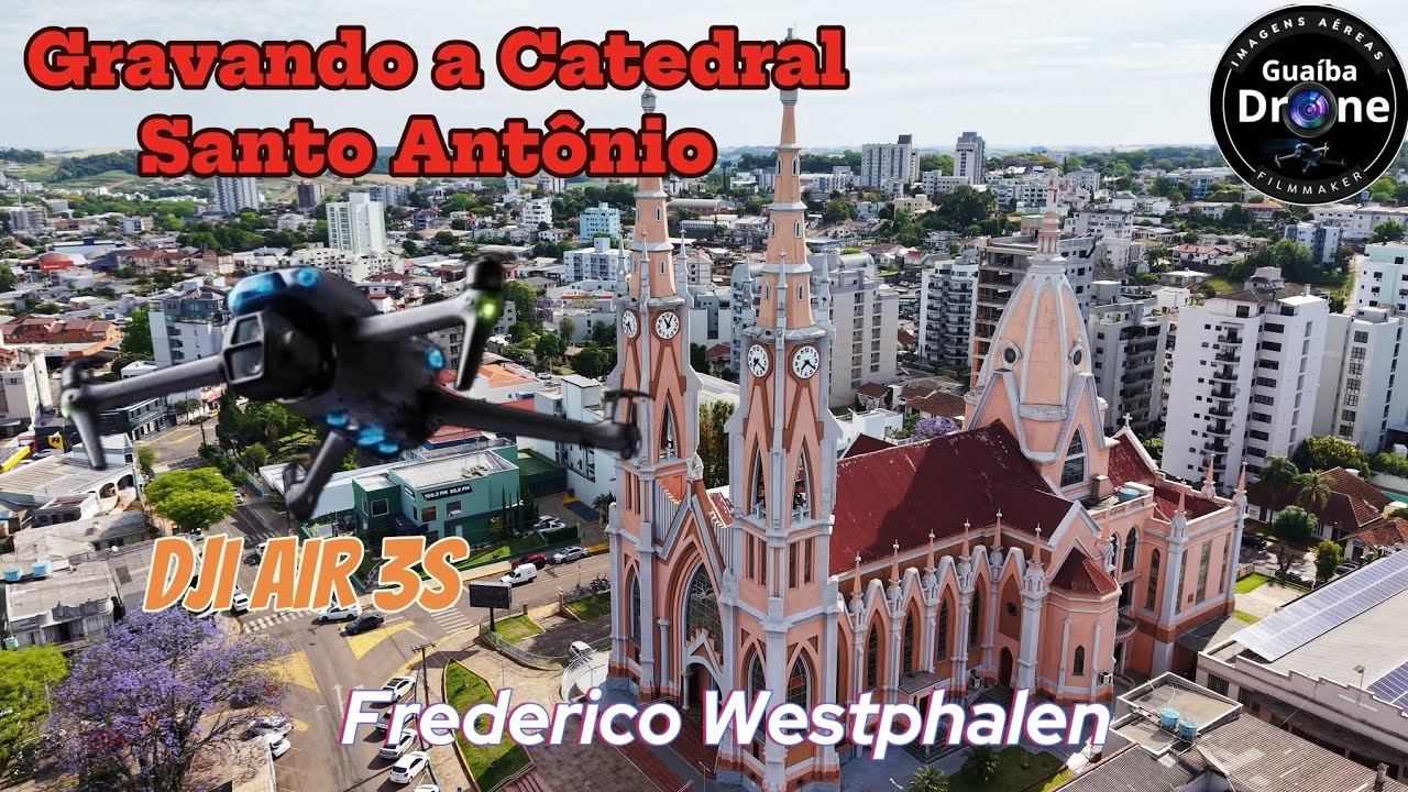Captando imagens da catedral com DJI AIR 3S.