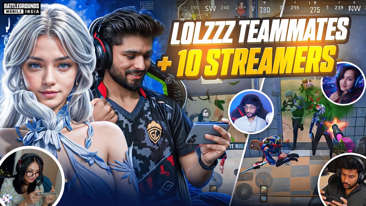 LolzZz Teammate + 10 Streamer’s Vs Florin 😱 Conquerer Streamer’s Tried To Defeat Me ☠️ | BGMI/PUBGM