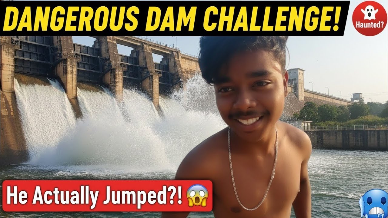 My first Dam Vlog: Haunted Secrets and Risky Stunts! 😱🚩