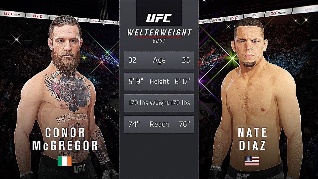 Конор Макгрегор против Нейта Диаса: игровой процесс EA Sports UFC 4 (легендарный уровень сложност...