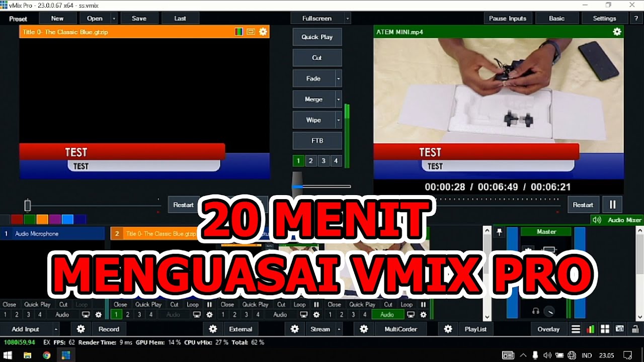 Paduan Lengkap Software Vmix Pro | 20 Menit Langsung Mahir