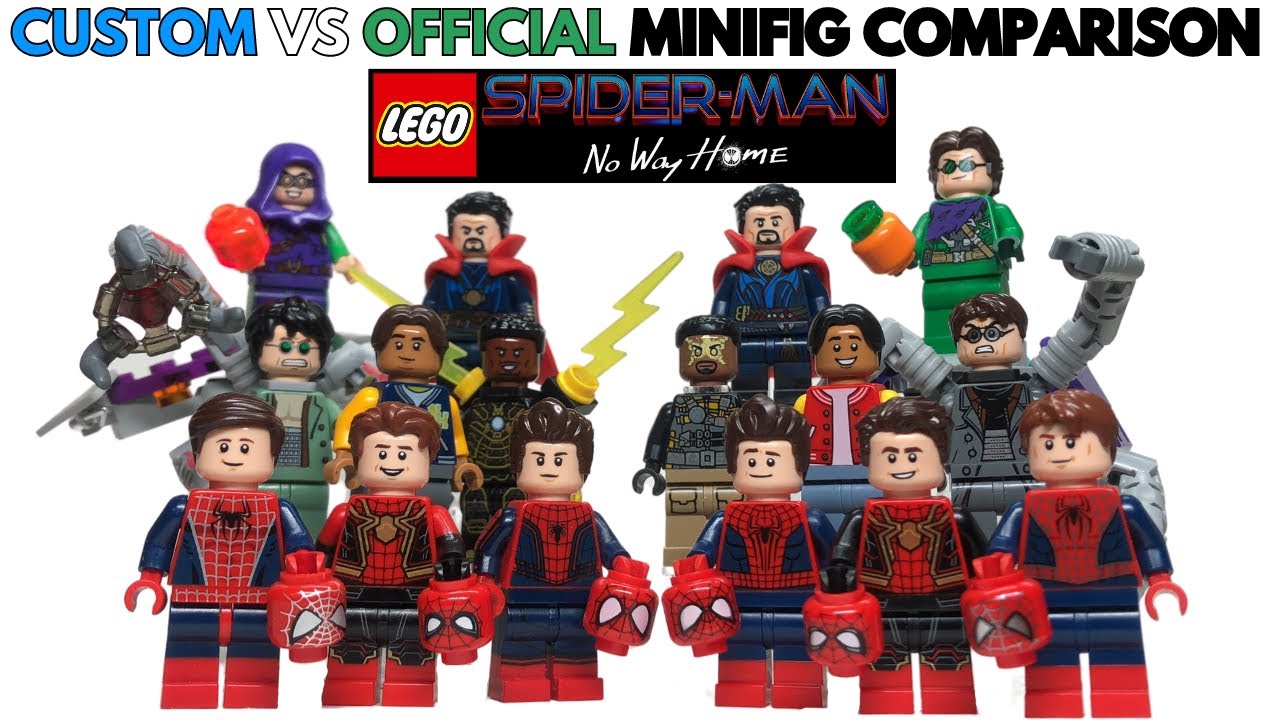 LEGO Spider-Man No Way Home CUSTOM vs OFFICIAL Minifigs: Which Are Better?