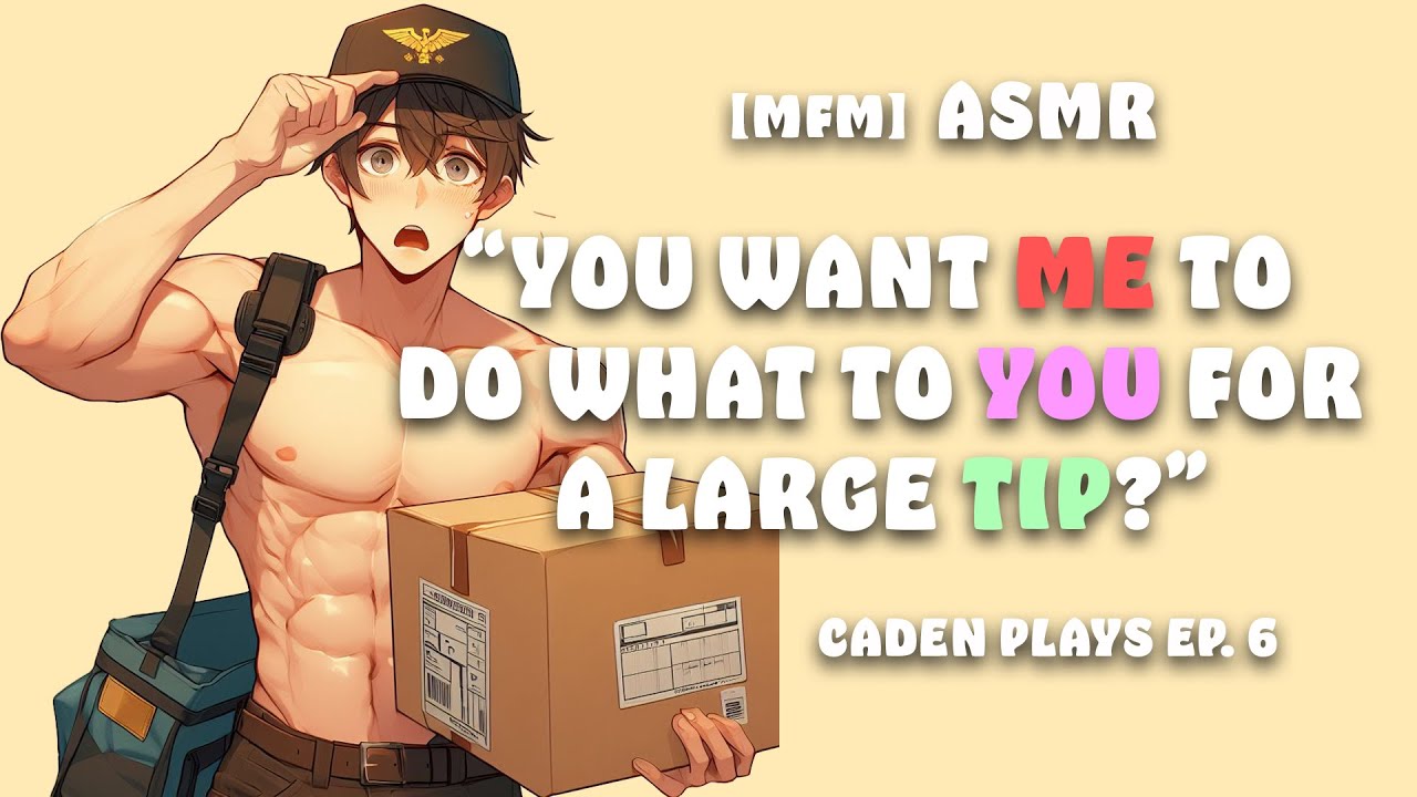 [ASMR] [MFM] Delivery Guy RolePlay. [Moaning, Flirting, Stripping]