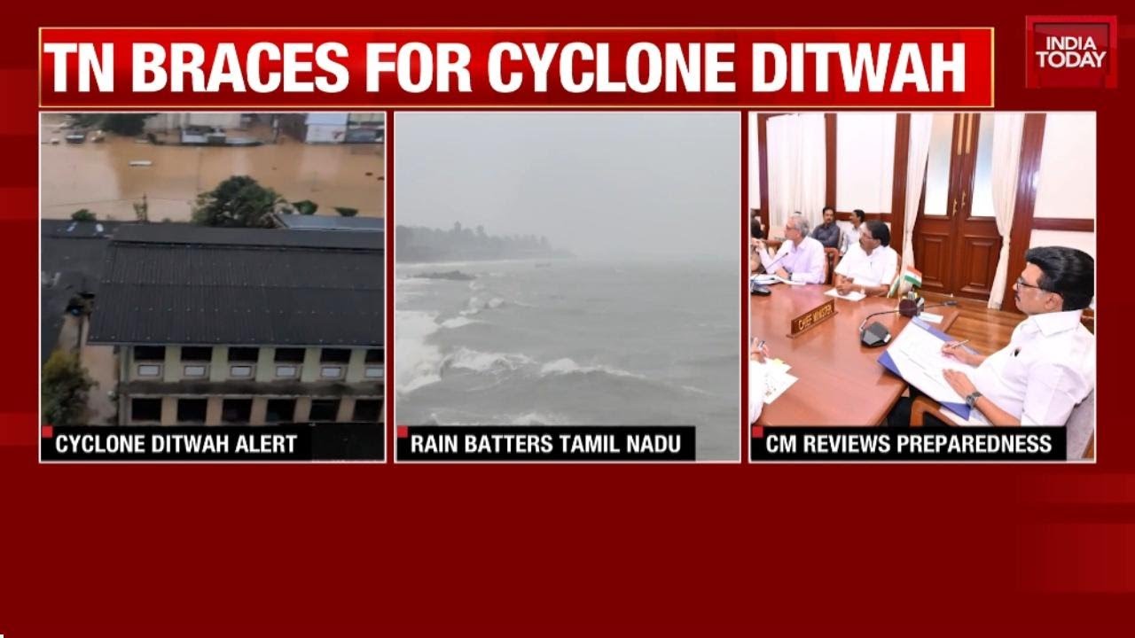 Cyclone Ditwah: Red Alert in Tamil Nadu, Puducherry; India Launches Operation Sagar Bandhu
