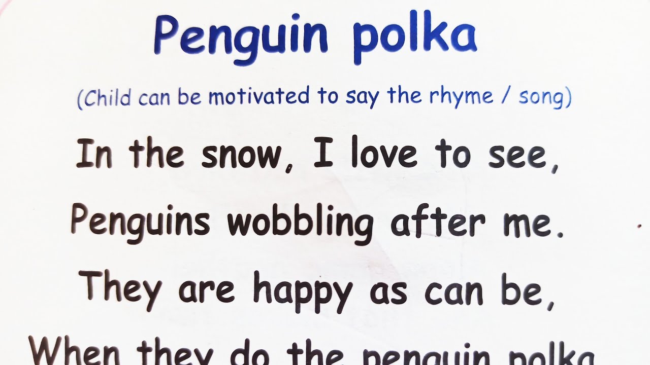 Penguin 🐧 Polka | Nursery Rhymes | Pre - School Rhymes | S&D Teacher