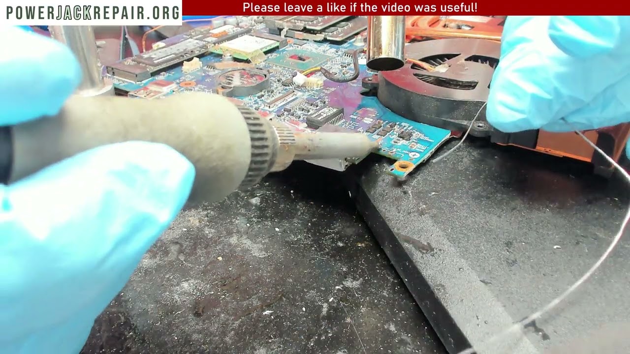 How to fix repair a broken power jack on Sager Clevo CO N850HP N850HP6  laptop charge port