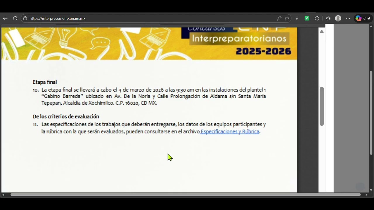 Inscribción a los concursos  Interpreparatorianos 2025-2026