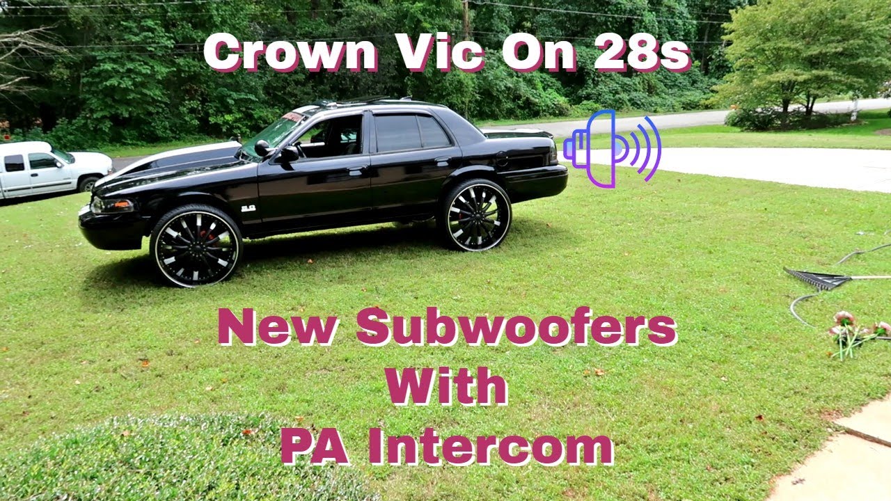 Crown Victoria On 28s New Sound System With PA Intercom