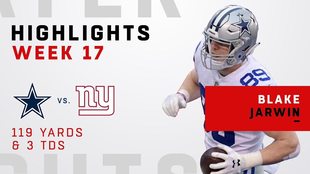 Cowboys TE Blake Jarwin Snags 3 TDs vs. NYG!