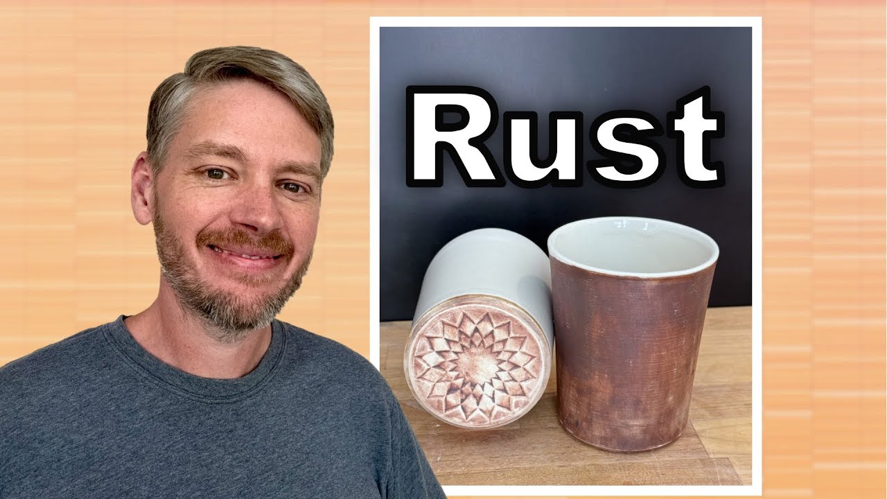 Applying an Iron Oxide Wash to my Pots for a Glaze Firing
