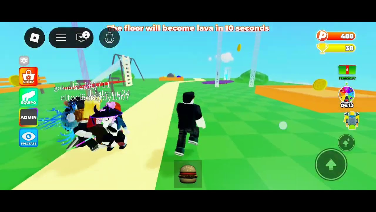 Juego el suelo es lava