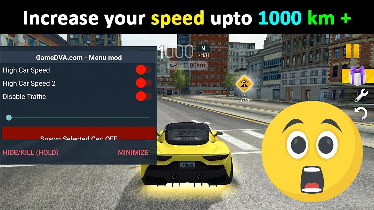 Download Speed increase mod menu for extreme car driving simulator hack mod menu new latest version
