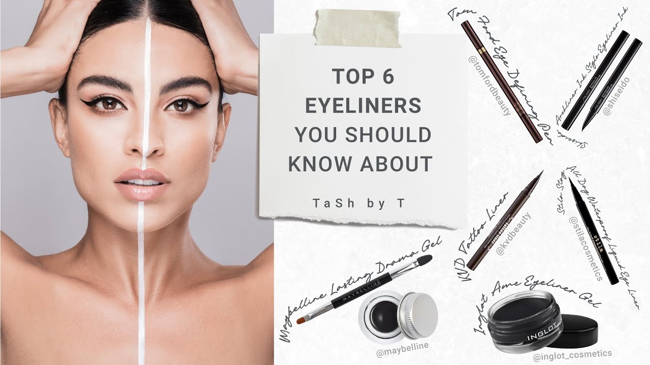Eyeliner Review | 6 Top Eyeliners | Testing & Ranking | تقييم افضل 6 ايلاينر |TaShbyT Product Review