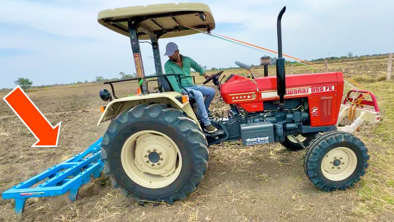 Part-2 | भाई ये ट्रैक्टर नहीं जहाज है Swaraj 855 FE with Cultivator First Time दबता ही नहीं है ये तो