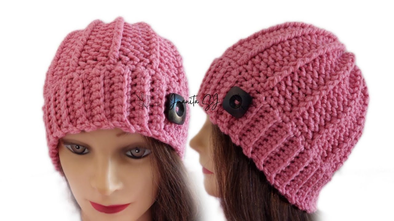 GORRO A CROCHET O GANCHO, PASO A PASO TODAS LAS TALLAS