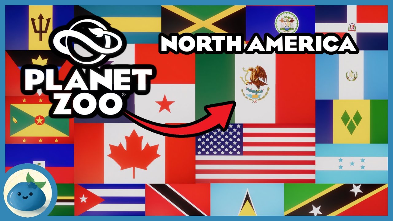 All North American Flags || Planet Zoo: Speedbuild || Workshop Item