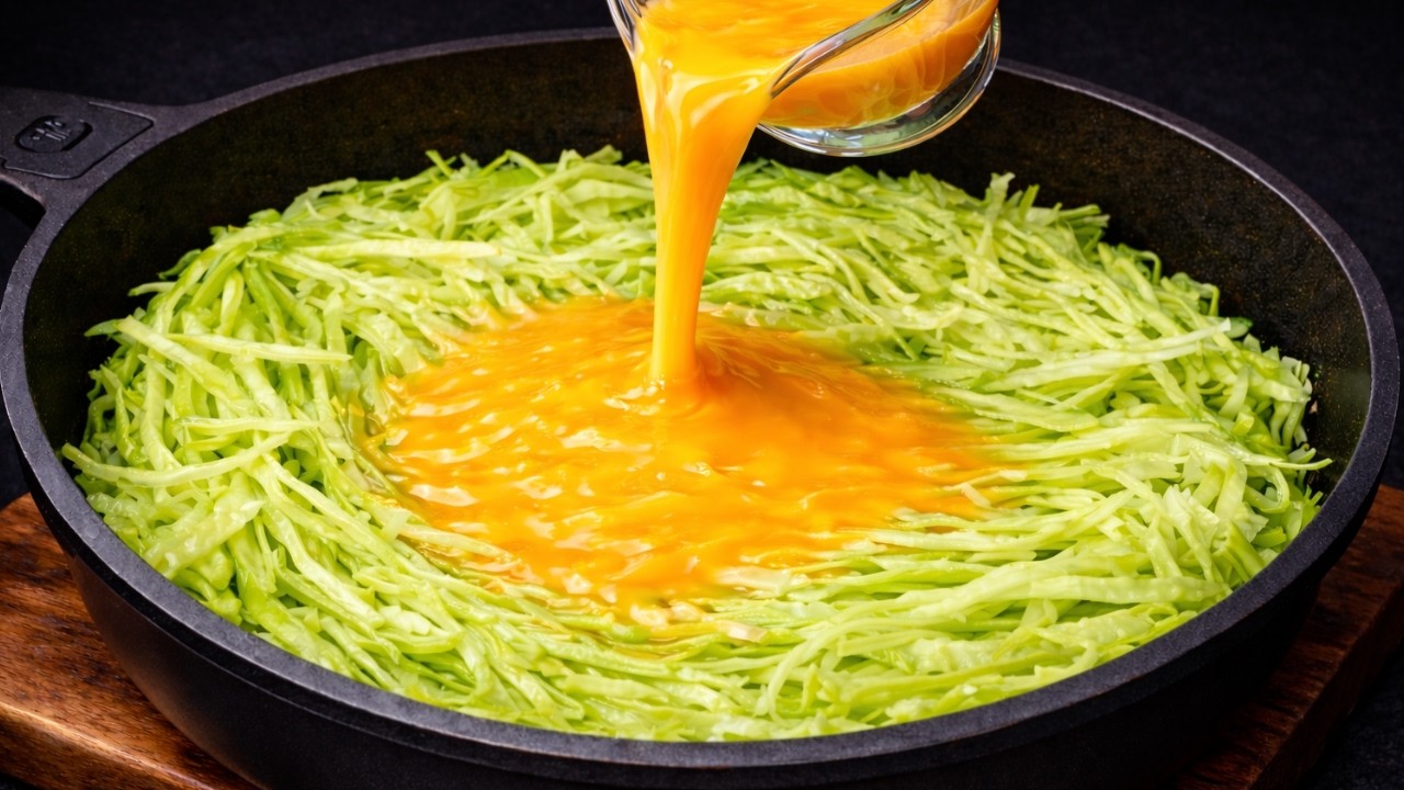 Nur Kohl und Eier❗️Familienrezept für Kohlkuchen in der Pfanne von meiner Oma in 10 Minuten❗️