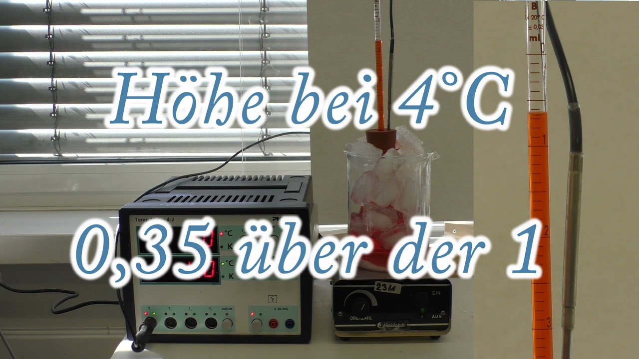 Physik Klasse 07 - Wärmelehre: Die Anomalie des Wassers – 1