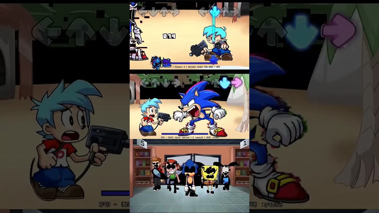 FNF Sonic Corrupted Remix - Green Hill - Friday Night Funkin' on Mobile #FNF #Sonic #Gaming