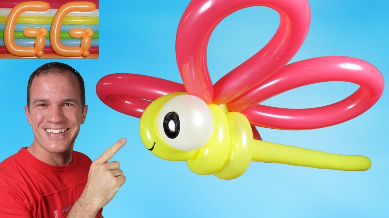libelula con globos - globoflexia facil - como hacer figuras con globos