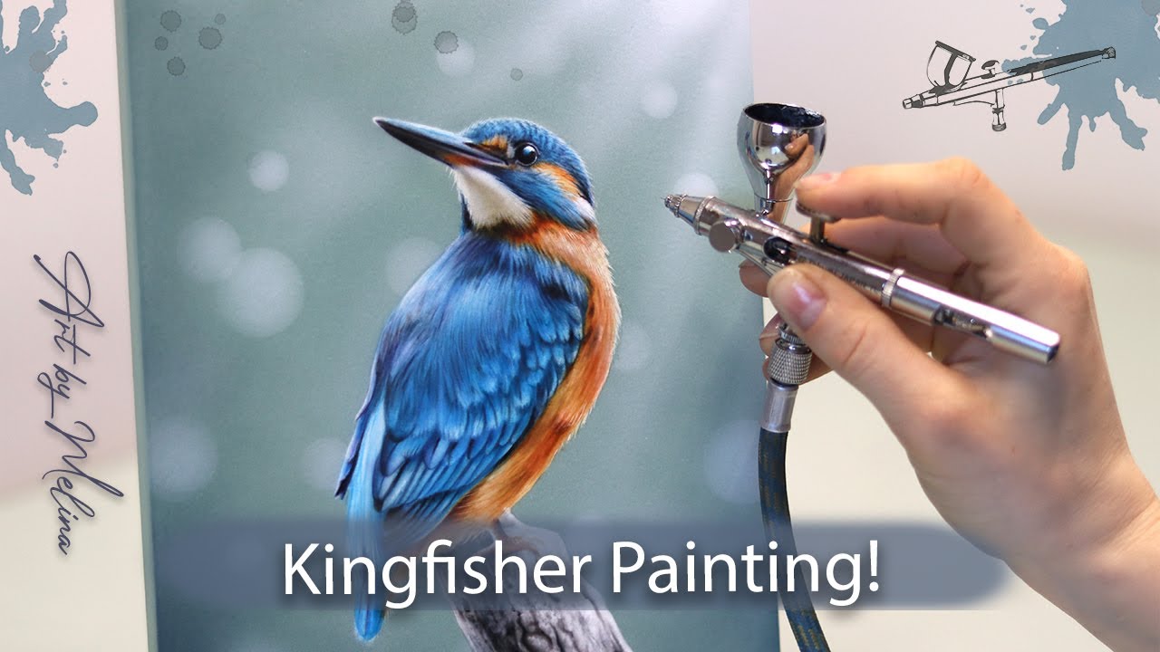 Airbrush Painting of a Kingfisher
