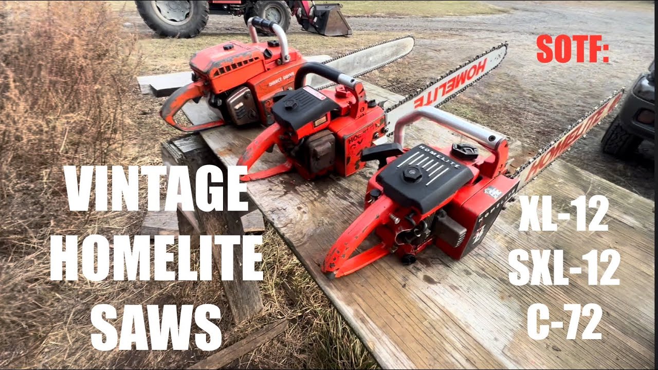 SOTF: Vintage Homelite chainsaws! #vintage #chainsaw #mcculloch #homestead #diy #husqvarna #stihl
