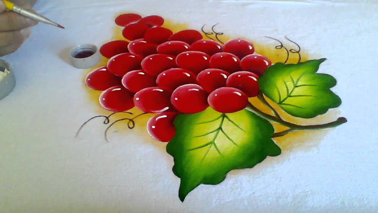 ENSINANDO PINTAR UVAS VERMELHAS COM LIA RIBEIRO