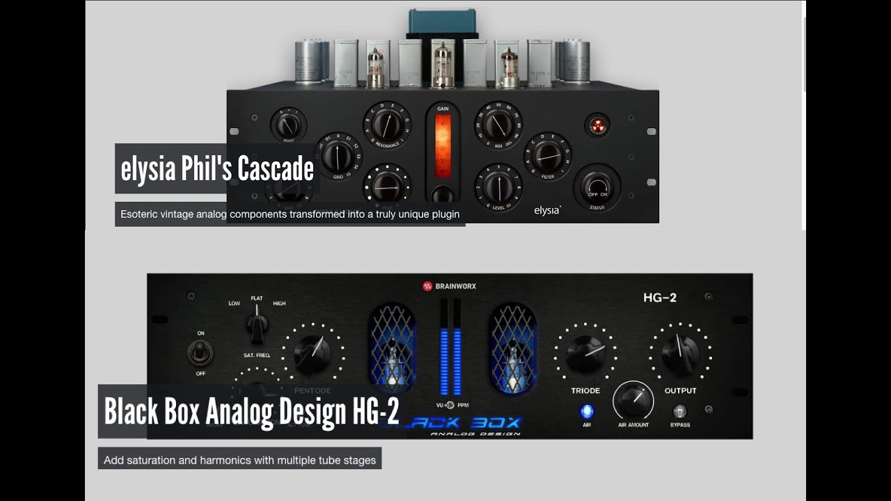 elysia Phil's Cascade & Black Box Analog Design HG-2 | Plugin Alliance | Demo - Test