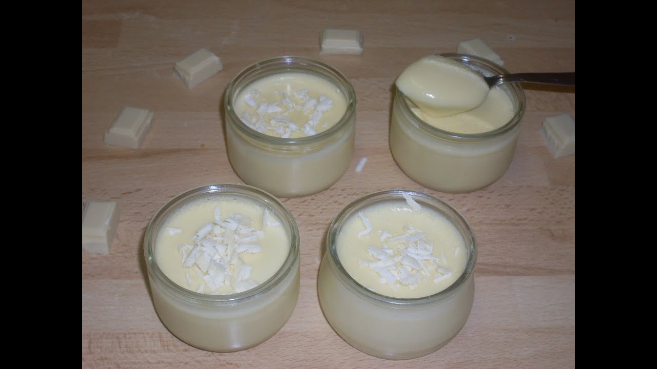 Crème au chocolat blanc -  Recette facile et délicieuse